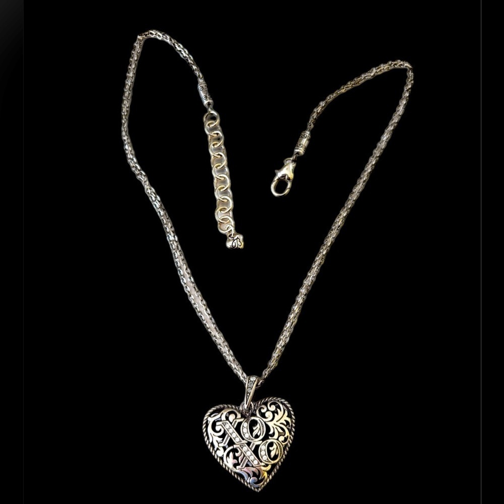 Brighton Kaytana XOXO Necklace with Crystals and Reversible Crystal Heart